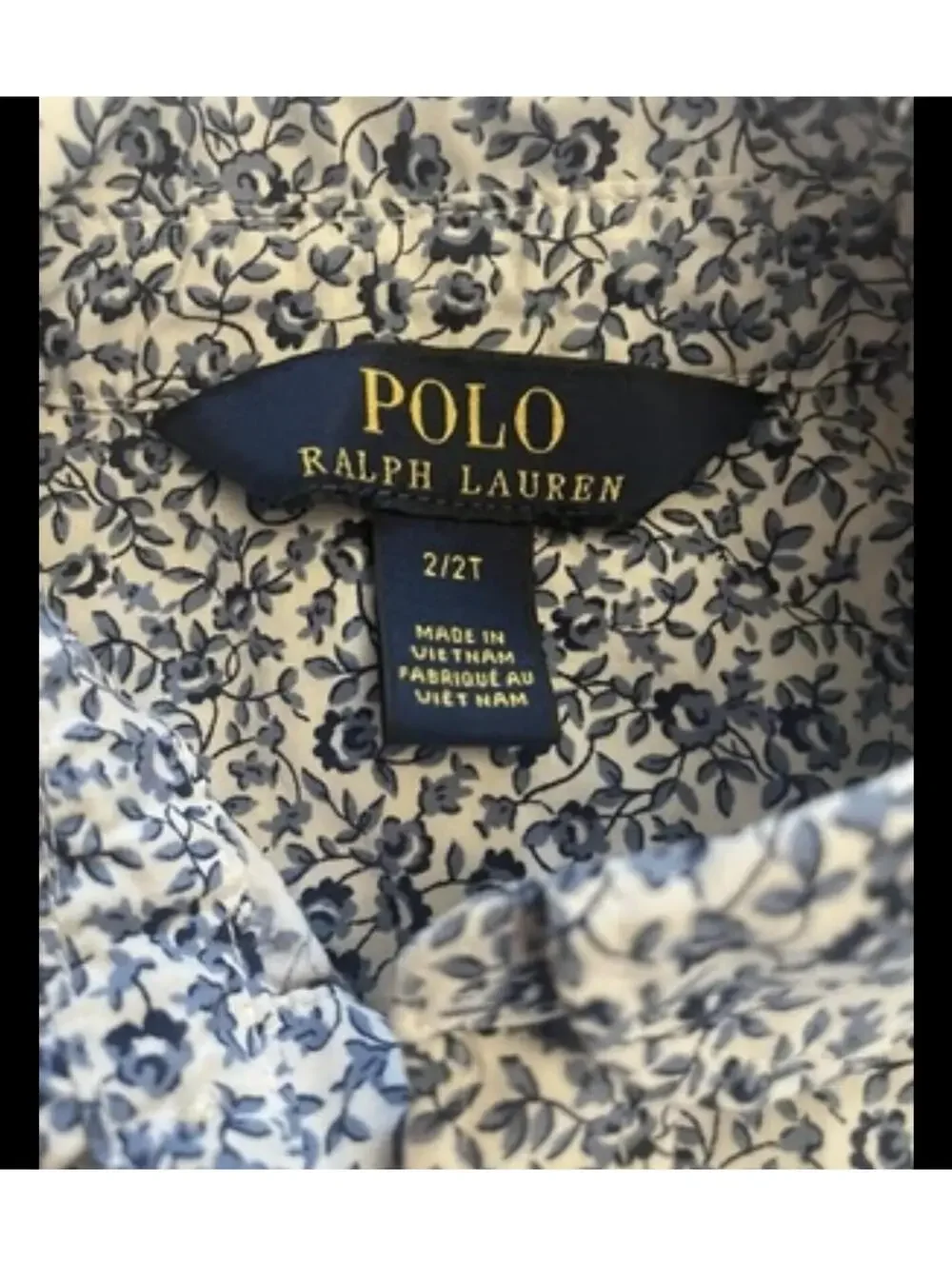 Polo Ralph Lauren girl's floral print long-sleeve belted shirt dress 2T